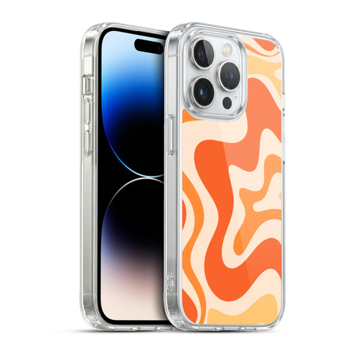 Kierkegaard Design Studio Retro Abstract Patterns Tangerine Orange Tone Soft Gel Case for Apple iPhone 13 Pro & MagSafe