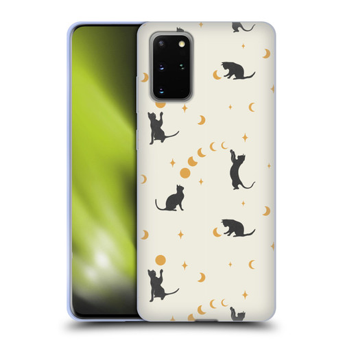Episodic Drawing Pattern Cat And Moon Soft Gel Case for Samsung Galaxy S20+ / S20+ 5G
