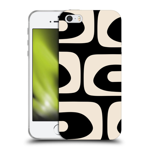 Kierkegaard Design Studio Retro Abstract Patterns Modern Piquet Black Cream Soft Gel Case for Apple iPhone 5 / 5s / iPhone SE 2016