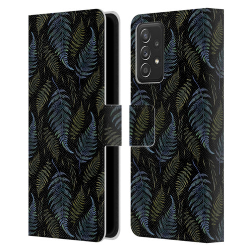 Episodic Drawing Pattern Leaves Leather Book Wallet Case Cover For Samsung Galaxy A52 / A52s / 5G (2021)