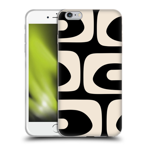 Kierkegaard Design Studio Retro Abstract Patterns Modern Piquet Black Cream Soft Gel Case for Apple iPhone 6 Plus / iPhone 6s Plus