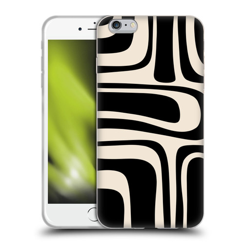 Kierkegaard Design Studio Retro Abstract Patterns Palm Springs Black Cream Soft Gel Case for Apple iPhone 6 Plus / iPhone 6s Plus