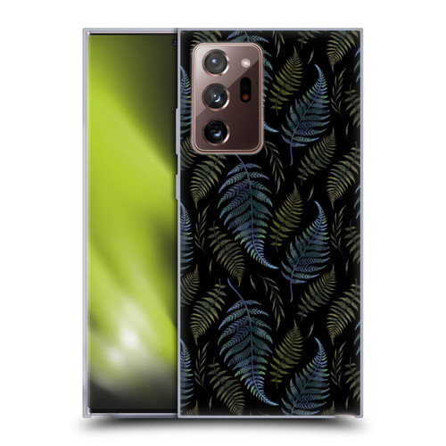 Episodic Drawing Pattern Leaves Soft Gel Case for Samsung Galaxy Note20 Ultra / 5G