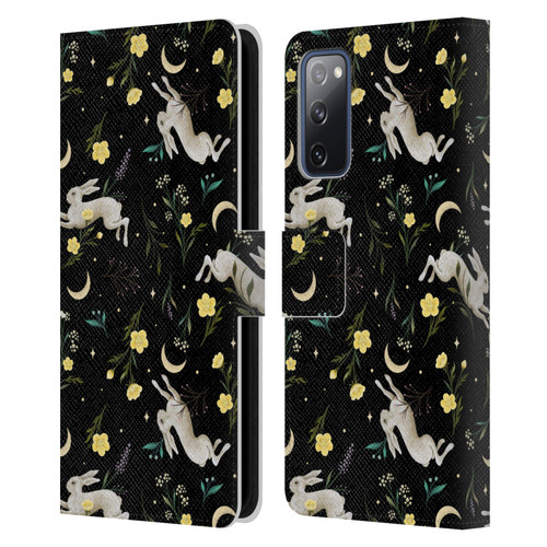 Episodic Drawing Pattern Bunny Night Leather Book Wallet Case Cover For Samsung Galaxy S20 FE / 5G