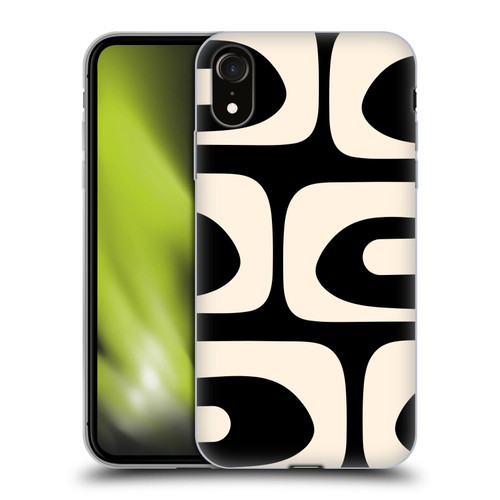 Kierkegaard Design Studio Retro Abstract Patterns Modern Piquet Black Cream Soft Gel Case for Apple iPhone XR