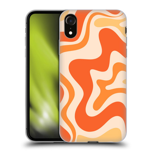 Kierkegaard Design Studio Retro Abstract Patterns Tangerine Orange Tone Soft Gel Case for Apple iPhone XR
