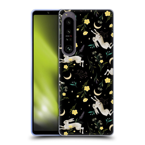 Episodic Drawing Pattern Bunny Night Soft Gel Case for Sony Xperia 1 IV