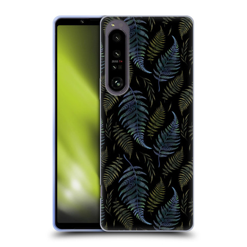 Episodic Drawing Pattern Leaves Soft Gel Case for Sony Xperia 1 IV