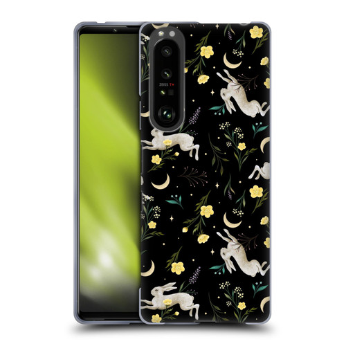Episodic Drawing Pattern Bunny Night Soft Gel Case for Sony Xperia 1 III