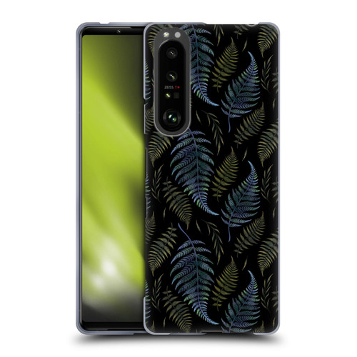 Episodic Drawing Pattern Leaves Soft Gel Case for Sony Xperia 1 III