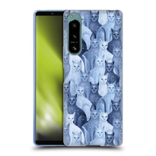Episodic Drawing Pattern Cats Soft Gel Case for Sony Xperia 5 IV