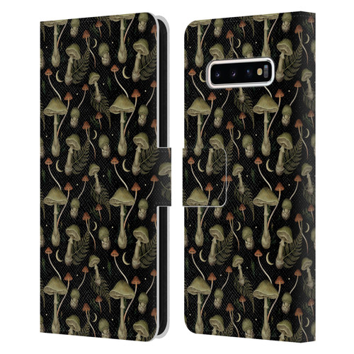 Episodic Drawing Pattern Death Cap Leather Book Wallet Case Cover For Samsung Galaxy S10+ / S10 Plus