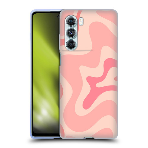 Kierkegaard Design Studio Retro Abstract Patterns Soft Pink Liquid Swirl Soft Gel Case for Motorola Edge S30 / Moto G200 5G
