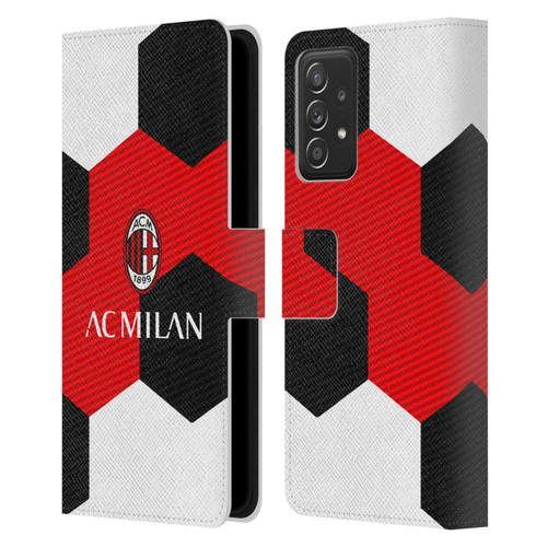 AC Milan Crest Ball Leather Book Wallet Case Cover For Samsung Galaxy A52 / A52s / 5G (2021)
