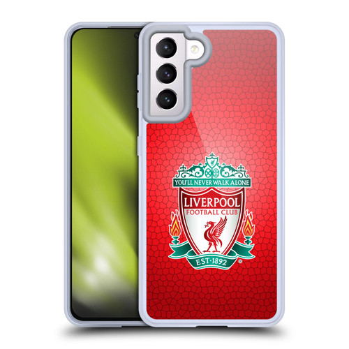 Liverpool Football Club Crest 2 Red Pixel 1 Soft Gel Case for Samsung Galaxy S21 5G