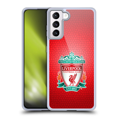 Liverpool Football Club Crest 2 Red Pixel 1 Soft Gel Case for Samsung Galaxy S21+ 5G