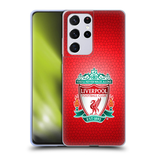 Liverpool Football Club Crest 2 Red Pixel 1 Soft Gel Case for Samsung Galaxy S21 Ultra 5G