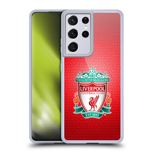 Liverpool Football Club Crest 2 Red Pixel 1 Soft Gel Case for Samsung Galaxy S21 Ultra 5G