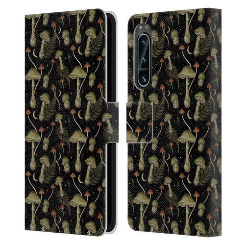 Episodic Drawing Pattern Death Cap Leather Book Wallet Case Cover For Sony Xperia 5 IV