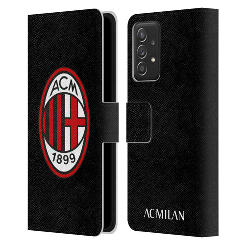 AC Milan Crest Full Colour Black Leather Book Wallet Case Cover For Samsung Galaxy A53 5G (2022)