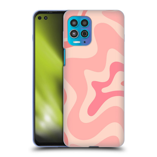 Kierkegaard Design Studio Retro Abstract Patterns Soft Pink Liquid Swirl Soft Gel Case for Motorola Moto G100