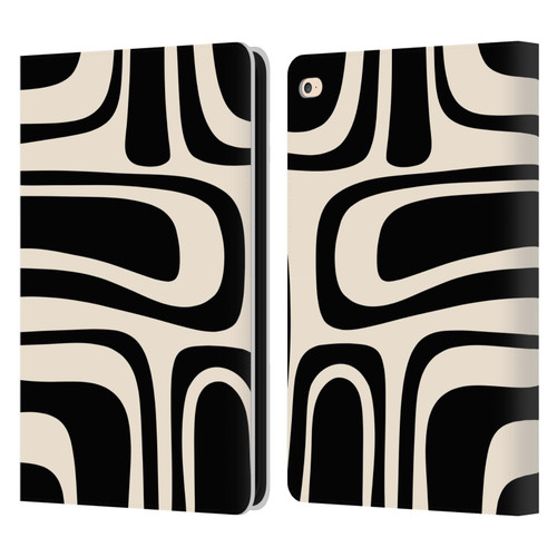 Kierkegaard Design Studio Retro Abstract Patterns Palm Springs Black Cream Leather Book Wallet Case Cover For Apple iPad Air 2 (2014)