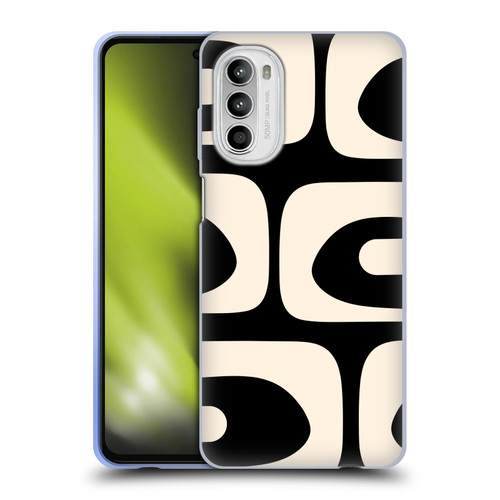 Kierkegaard Design Studio Retro Abstract Patterns Modern Piquet Black Cream Soft Gel Case for Motorola Moto G52