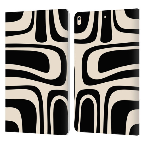 Kierkegaard Design Studio Retro Abstract Patterns Palm Springs Black Cream Leather Book Wallet Case Cover For Apple iPad Pro 10.5 (2017)