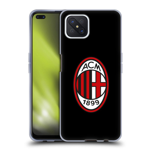 AC Milan Crest Full Colour Black Soft Gel Case for OPPO Reno4 Z 5G