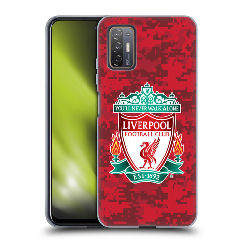 Liverpool Football Club Digital Camouflage Home Red Crest Soft Gel Case for HTC Desire 21 Pro 5G