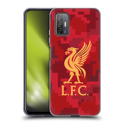 Liverpool Football Club Digital Camouflage Home Red Soft Gel Case for HTC Desire 21 Pro 5G