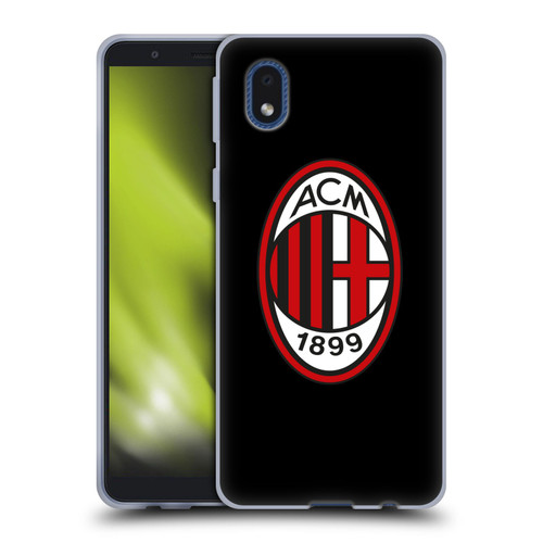 AC Milan Crest Full Colour Black Soft Gel Case for Samsung Galaxy A01 Core (2020)