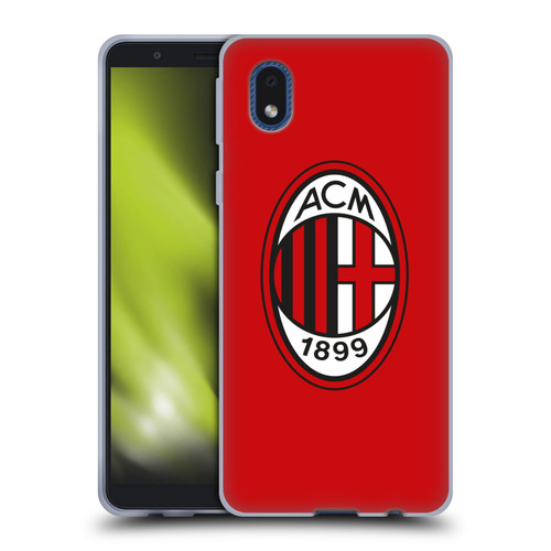 AC Milan Crest Full Colour Red Soft Gel Case for Samsung Galaxy A01 Core (2020)