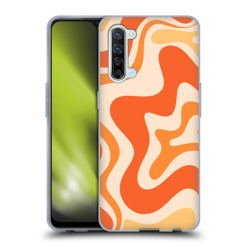 Kierkegaard Design Studio Retro Abstract Patterns Tangerine Orange Tone Soft Gel Case for OPPO Find X2 Lite 5G