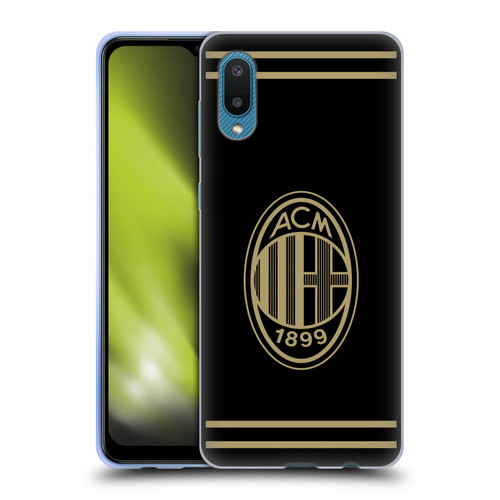 AC Milan Crest Black And Gold Soft Gel Case for Samsung Galaxy A02/M02 (2021)
