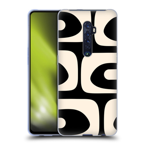 Kierkegaard Design Studio Retro Abstract Patterns Modern Piquet Black Cream Soft Gel Case for OPPO Reno 2