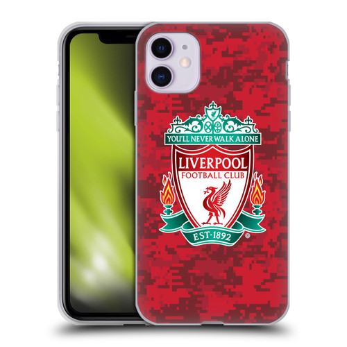 Liverpool Football Club Digital Camouflage Home Red Crest Soft Gel Case for Apple iPhone 11