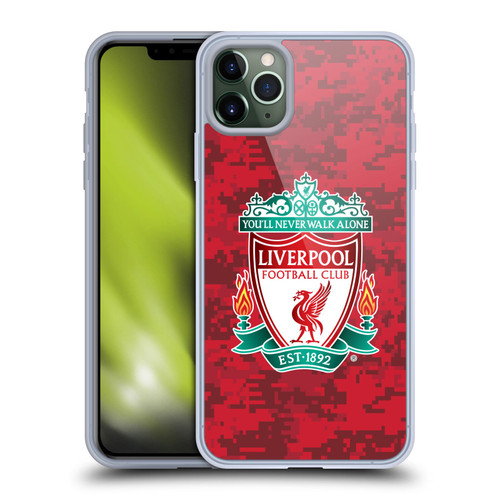 Liverpool Football Club Digital Camouflage Home Red Crest Soft Gel Case for Apple iPhone 11 Pro Max