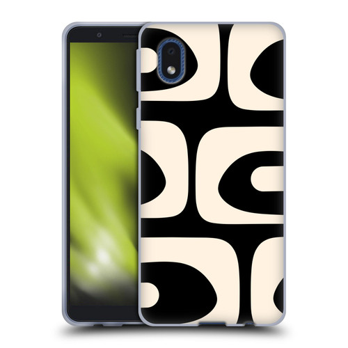 Kierkegaard Design Studio Retro Abstract Patterns Modern Piquet Black Cream Soft Gel Case for Samsung Galaxy A01 Core (2020)