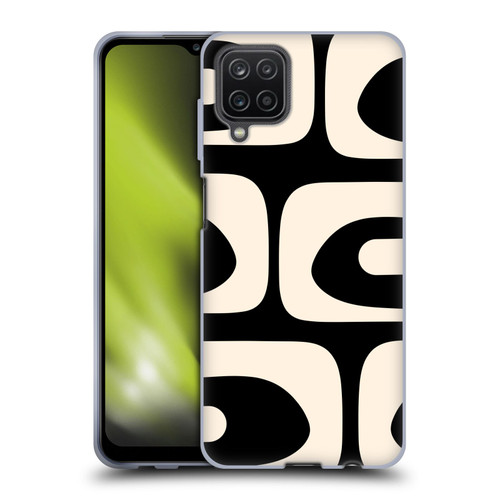 Kierkegaard Design Studio Retro Abstract Patterns Modern Piquet Black Cream Soft Gel Case for Samsung Galaxy A12 (2020)