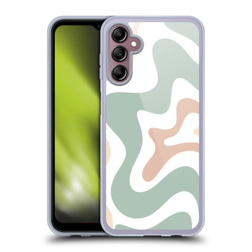 Kierkegaard Design Studio Retro Abstract Patterns Celadon Sage Swirl Soft Gel Case for Samsung Galaxy A14 5G