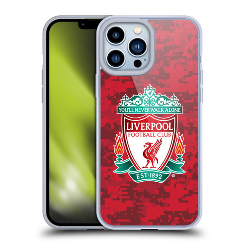 Liverpool Football Club Digital Camouflage Home Red Crest Soft Gel Case for Apple iPhone 13 Pro Max