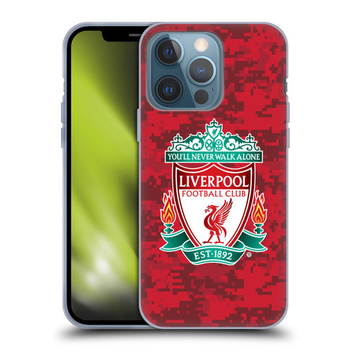 Liverpool Football Club Digital Camouflage Home Red Crest Soft Gel Case for Apple iPhone 13 Pro