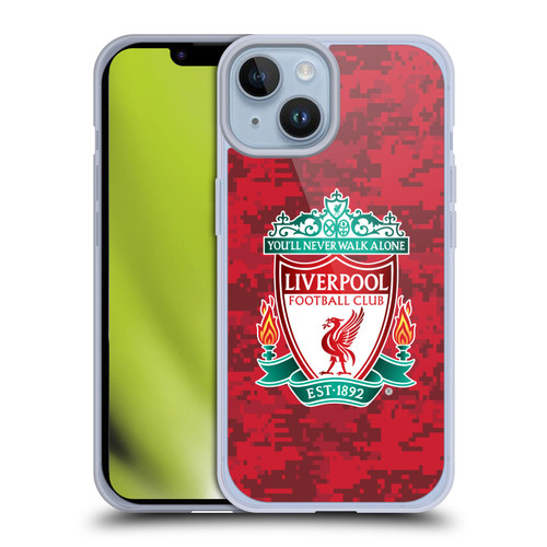 Liverpool Football Club Digital Camouflage Home Red Crest Soft Gel Case for Apple iPhone 14