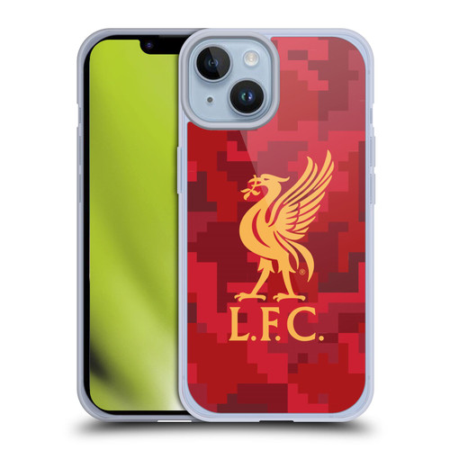 Liverpool Football Club Digital Camouflage Home Red Soft Gel Case for Apple iPhone 14