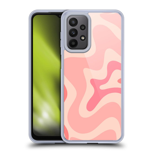 Kierkegaard Design Studio Retro Abstract Patterns Soft Pink Liquid Swirl Soft Gel Case for Samsung Galaxy A23 / 5G (2022)