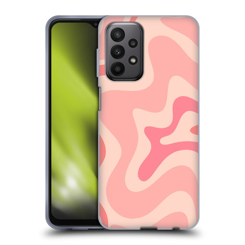 Kierkegaard Design Studio Retro Abstract Patterns Soft Pink Liquid Swirl Soft Gel Case for Samsung Galaxy A23 / 5G (2022)