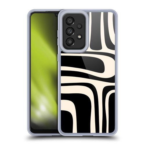Kierkegaard Design Studio Retro Abstract Patterns Palm Springs Black Cream Soft Gel Case for Samsung Galaxy A33 5G (2022)