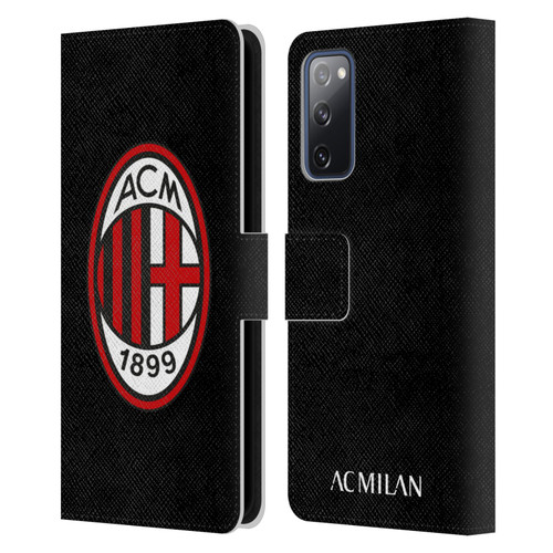 AC Milan Crest Full Colour Black Leather Book Wallet Case Cover For Samsung Galaxy S20 FE / 5G