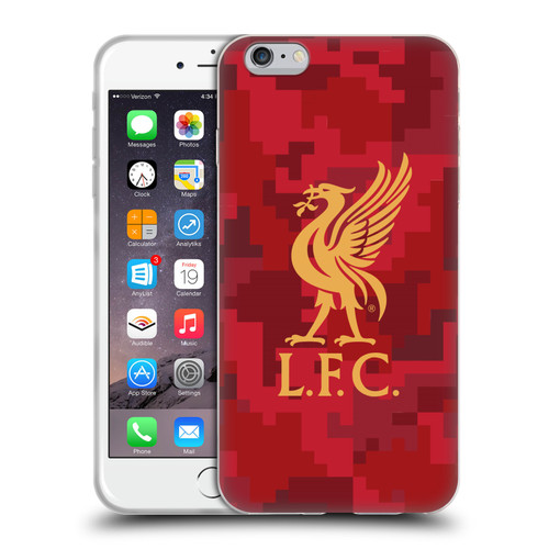Liverpool Football Club Digital Camouflage Home Red Soft Gel Case for Apple iPhone 6 Plus / iPhone 6s Plus